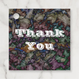 抽象芸術の絞り染め模様を渦巻き状感謝していに フェイバータグ