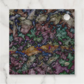 抽象芸術の絞り染め模様を渦巻き状感謝していに フェイバータグ (裏面)