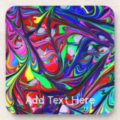 抽象芸術の絵を描渦巻き旋回 コースター (正面)