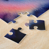 抽象芸術の絵画水色の象 ジグソーパズル (側面)