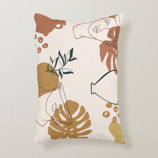 抽象芸術の継ぎ目のないギリシャ彫刻の頭 アクセントクッション (正面(垂直))