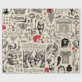 抽象芸術の継ぎ目のないテーマ ラッピングペーパー (フラット)