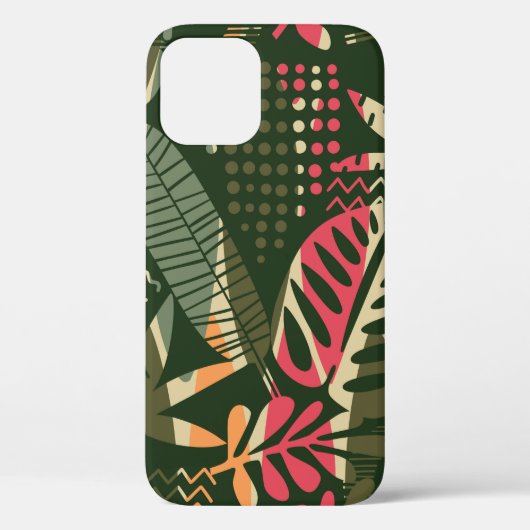 抽象芸術の継ぎ目のないパタ葉ーンです。ハ Case-Mate iPhoneケース (裏面)
