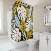 抽象芸術の継ぎ目のないパ葉ターンと シャワーカーテン (インサイチュ)