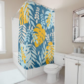 抽象芸術の継ぎ目のないパ葉ターンと シャワーカーテン (インサイチュ)