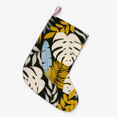 抽象芸術の継ぎ目のないパ葉ターンと スモールクリスマスストッキング (正面 (吊り時))