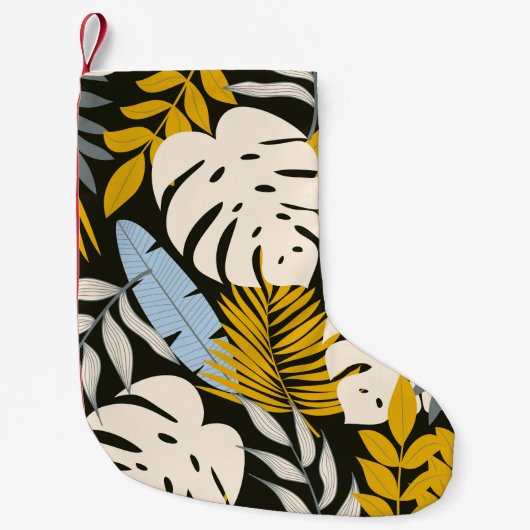 抽象芸術の継ぎ目のないパ葉ターンと スモールクリスマスストッキング (正面)
