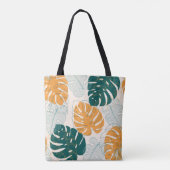 抽象芸術の継ぎ目のないパ葉ターンと トートバッグ (裏面)