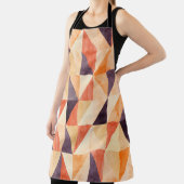 抽象芸術の継ぎ目のない三角モザイクeのパターン エプロン (インサイチュ)