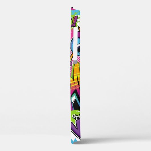 抽象芸術の継ぎ目のない漫画パターン、ヤシの木、h Case-Mate iPhoneケース (裏面 / 左)