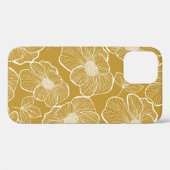 抽象芸術の継ぎ目のない花柄。花の背景 Case-Mate iPhoneケース (裏面 (横))