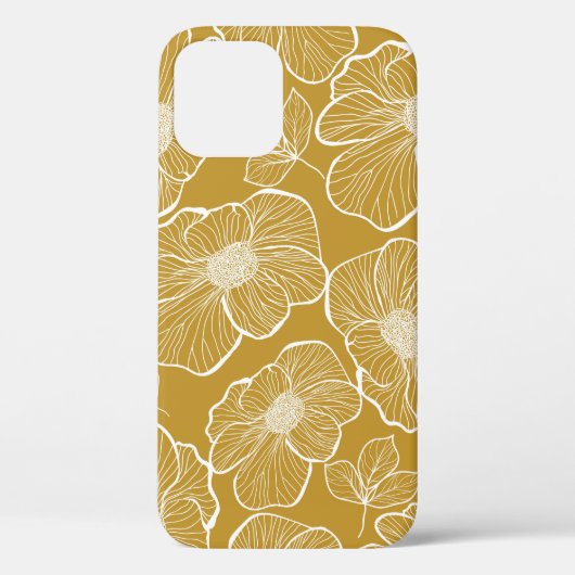 抽象芸術の継ぎ目のない花柄。花の背景 Case-Mate iPhoneケース (裏面)