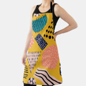 抽象芸術の継ぎ目のない違う図形パターン エプロン (インサイチュ)