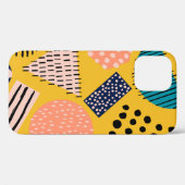 抽象芸術の継ぎ目のない違う図形パターン Case-Mate iPhoneケース (裏面 (横))