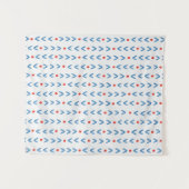 抽象芸術の継ぎ目のない青と赤のクリーム模様 タペストリー (正面(横))