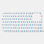 抽象芸術の継ぎ目のない青と赤のクリーム模様 Case-Mate iPhoneケース (裏面 (横))