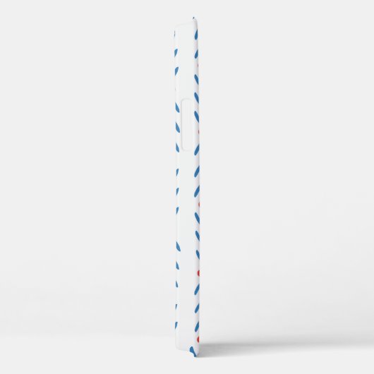 抽象芸術の継ぎ目のない青と赤のクリーム模様 Case-Mate iPhoneケース (裏面 / 右)