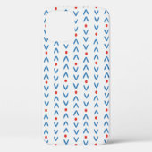 抽象芸術の継ぎ目のない青と赤のクリーム模様 Case-Mate iPhoneケース (裏面)