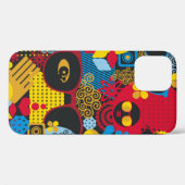 抽象芸術の継ぎ目のない黒人女性の絵柄。デジタ Case-Mate iPhoneケース (裏面 (横))