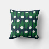 抽象芸術の緑と白の抽象芸術パターン クッション (裏面)