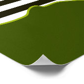 抽象芸術の緑のパターンとドット ポスター (角)