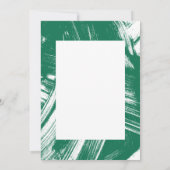 抽象芸術の緑のブラシストローク写真卒業 サンキューカード (裏面)