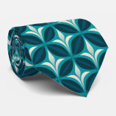 抽象芸術の緑の円形パターン ネクタイ (ロール)