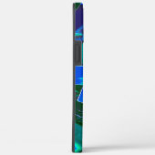 抽象芸術の緑の牧草地の部分と青い空、切り込み Case-Mate iPhoneケース (裏面 / 右)