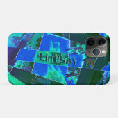 抽象芸術の緑の牧草地の部分と青い空、切り込み Case-Mate iPhoneケース (裏面(横))