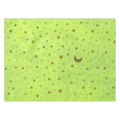 抽象芸術の緑の紙金ゴールド星、月 テーブルクロス (正面(横))