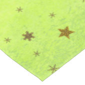 抽象芸術の緑の紙金ゴールド星、月 テーブルクロス (アングル)
