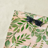 抽象芸術の緑フェイクの背景 ビーチタオル (インサイチュ)