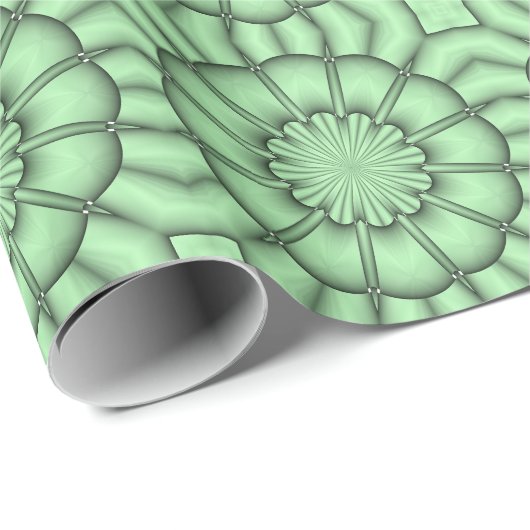 抽象芸術の緑淡い色の色 ラッピングペーパー (ロールコーナー)