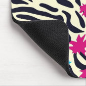 抽象芸術の縞模様(葉のスプラッシュ付き) マウスパッド (コーナー)