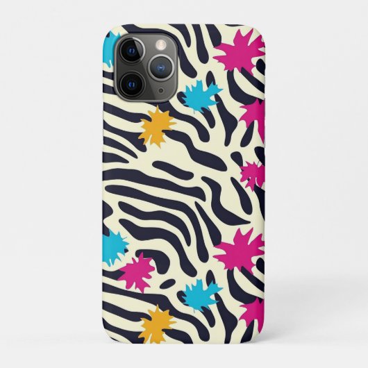 抽象芸術の縞模様(葉のスプラッシュ付き) Case-Mate iPhoneケース (裏)