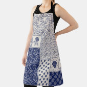 抽象芸術の縫い目のない継ぎはぎ模様、濃い色 エプロン (インサイチュ)