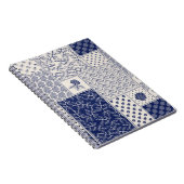 抽象芸術の縫い目のない継ぎはぎ模様、濃い色 ノートブック (右側)