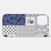抽象芸術の縫い目のない継ぎはぎ模様、濃い色 Case-Mate iPhoneケース (裏面 (横))