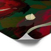 抽象芸術の美しいパタ描ーン咲き ポスター (角)