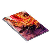 抽象芸術の美しい紫、赤と黄色の明るいc ノートブック (右側)