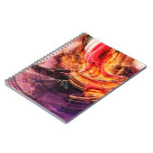 抽象芸術の美しい紫、赤と黄色の明るいc ノートブック (左側)