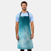 抽象芸術の美しい青エレガント色の背景 エプロン (着用した状態)