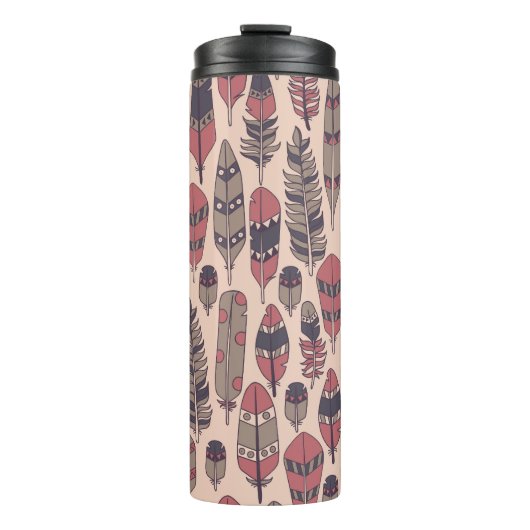 抽象芸術の羽：カラフルヴィンテージの背景。 タンブラー (正面)