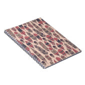 抽象芸術の羽：カラフルヴィンテージの背景。 ノートブック (右側)