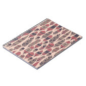 抽象芸術の羽：カラフルヴィンテージの背景。 ノートブック (左側)