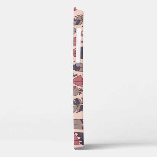 抽象芸術の羽：カラフルヴィンテージの背景。 Case-Mate iPhoneケース (裏面 / 左)