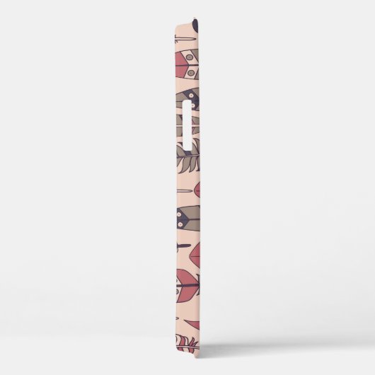 抽象芸術の羽：カラフルヴィンテージの背景。 Case-Mate iPhoneケース (裏面 / 右)