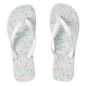 抽象芸術の背景に小さな点が混在する ビーチサンダル (フットベッド)