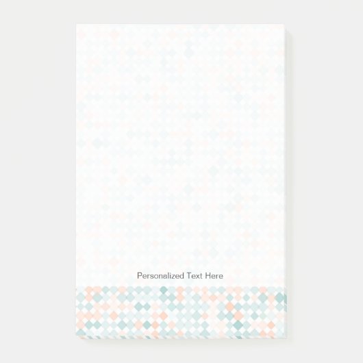 抽象芸術の背景に小さな点が混在する ポストイット (正面)