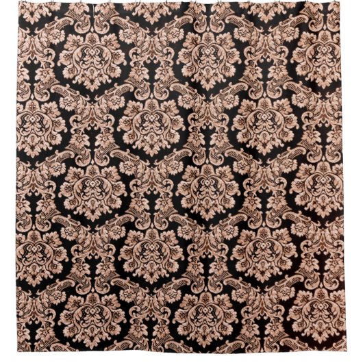 抽象芸術の背景に濃い紫の錦織 シャワーカーテン (正面)